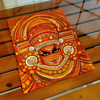 Hand Painted Wearable Art Patches Featuring Theyyam motif
