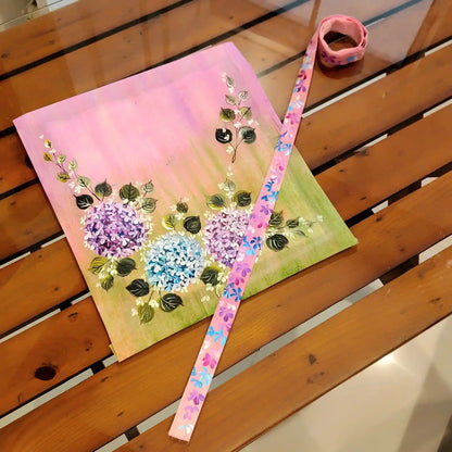 Pretty Hand-Painted Fabric Patch