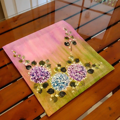 Pretty Hand-Painted Fabric Patch