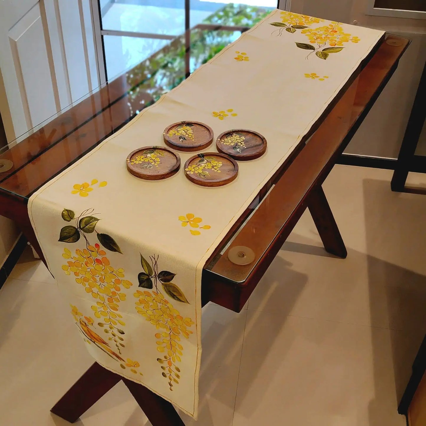 Hand-Painted Wooden Coasters