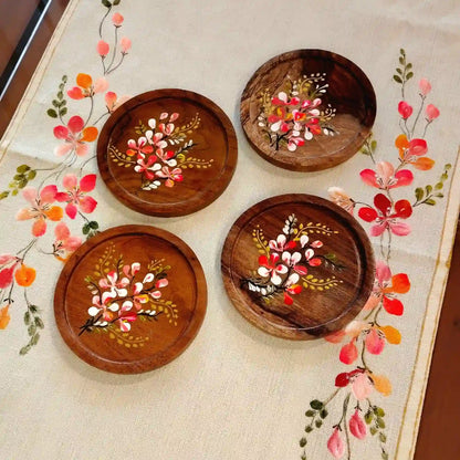 Art On Wooden Coasters