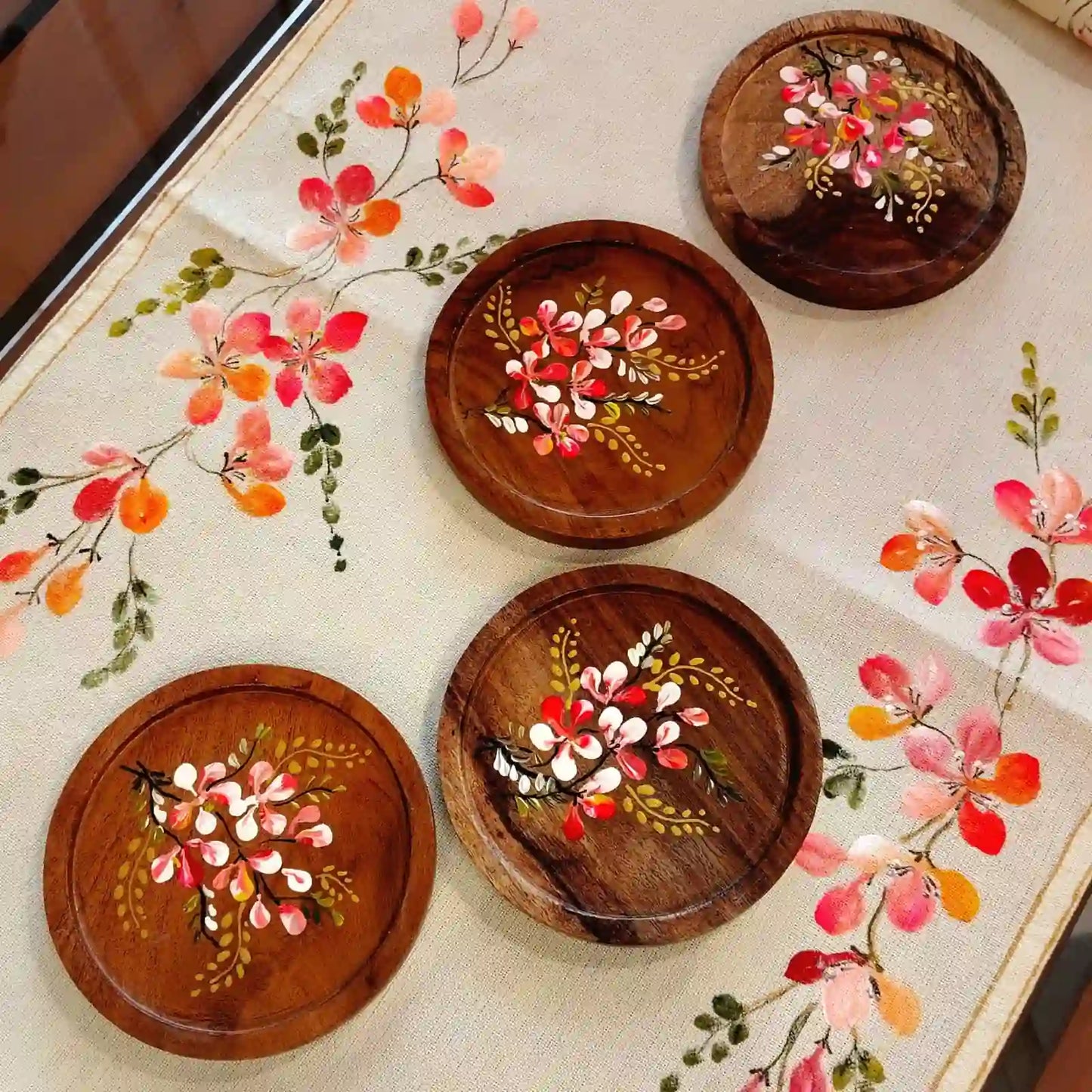Art On Wooden Coasters