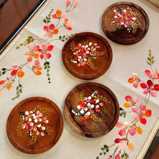 Art On Wooden Coasters