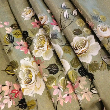 Gracefully Hand-Painted Linen Tissue Saree