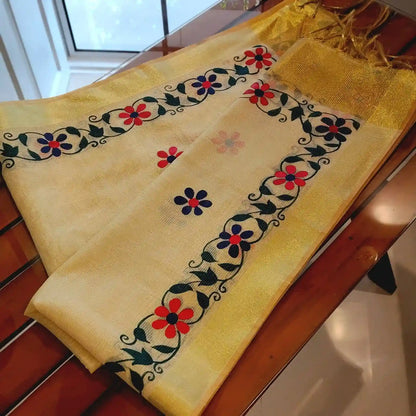 Hand-Painted Chanderi Silk Dupatta