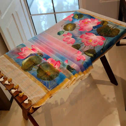 Soft Kota Doria Dupatta Enhanced With Elegant Hand-Painted Details
