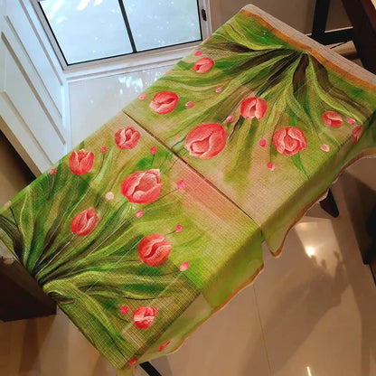 A Classy Hand-Painted Kota Doria Dupatta For A Graceful Look