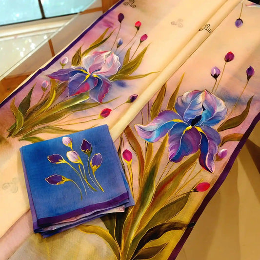 Hand-Painted Charm On Fine Chanderi Silk Saree