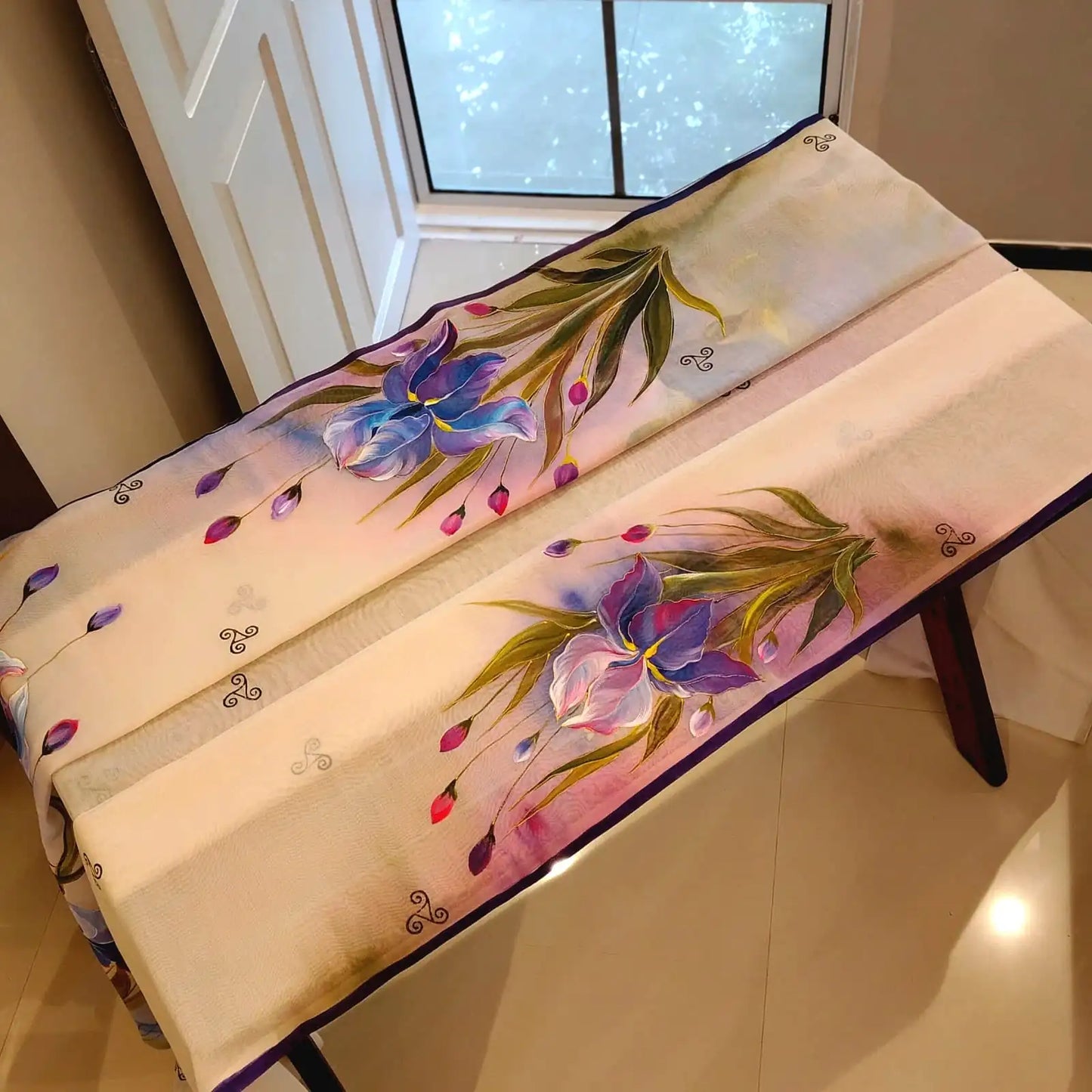 Hand-Painted Charm On Fine Chanderi Silk Saree