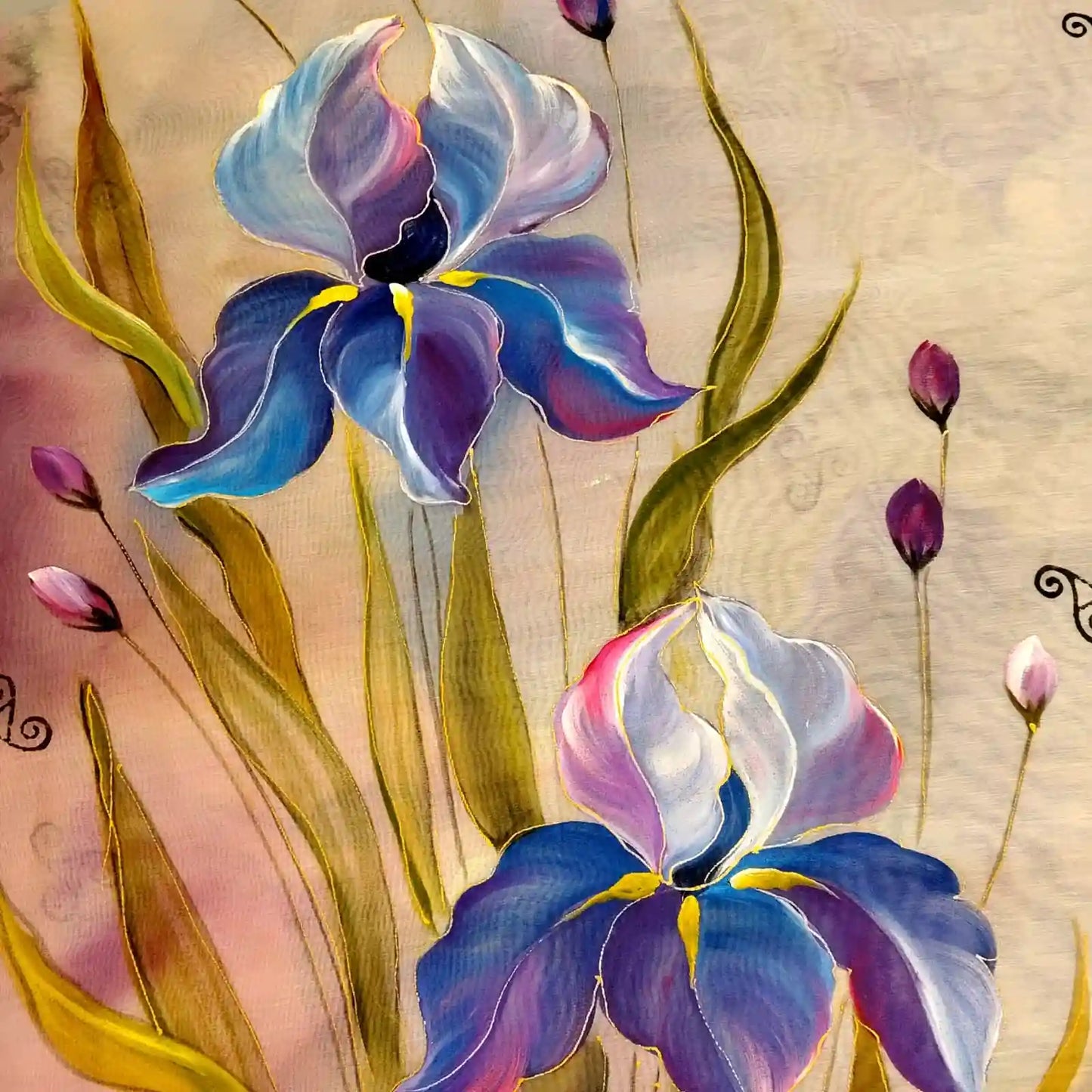 Hand-Painted Charm On Fine Chanderi Silk Saree