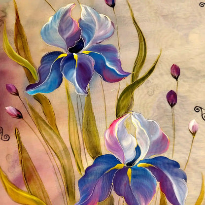 Hand-Painted Charm On Fine Chanderi Silk Saree