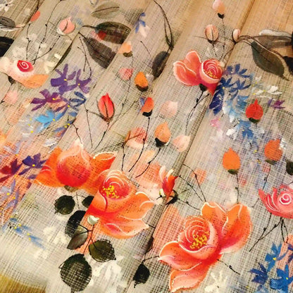 Gorgeous Art On Kota Doria Saree