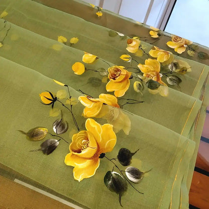 Gorgeous Hand-Painted Dupatta In Organza Fabric