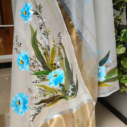 Hand-Painted Chanderi Silk Dupatta