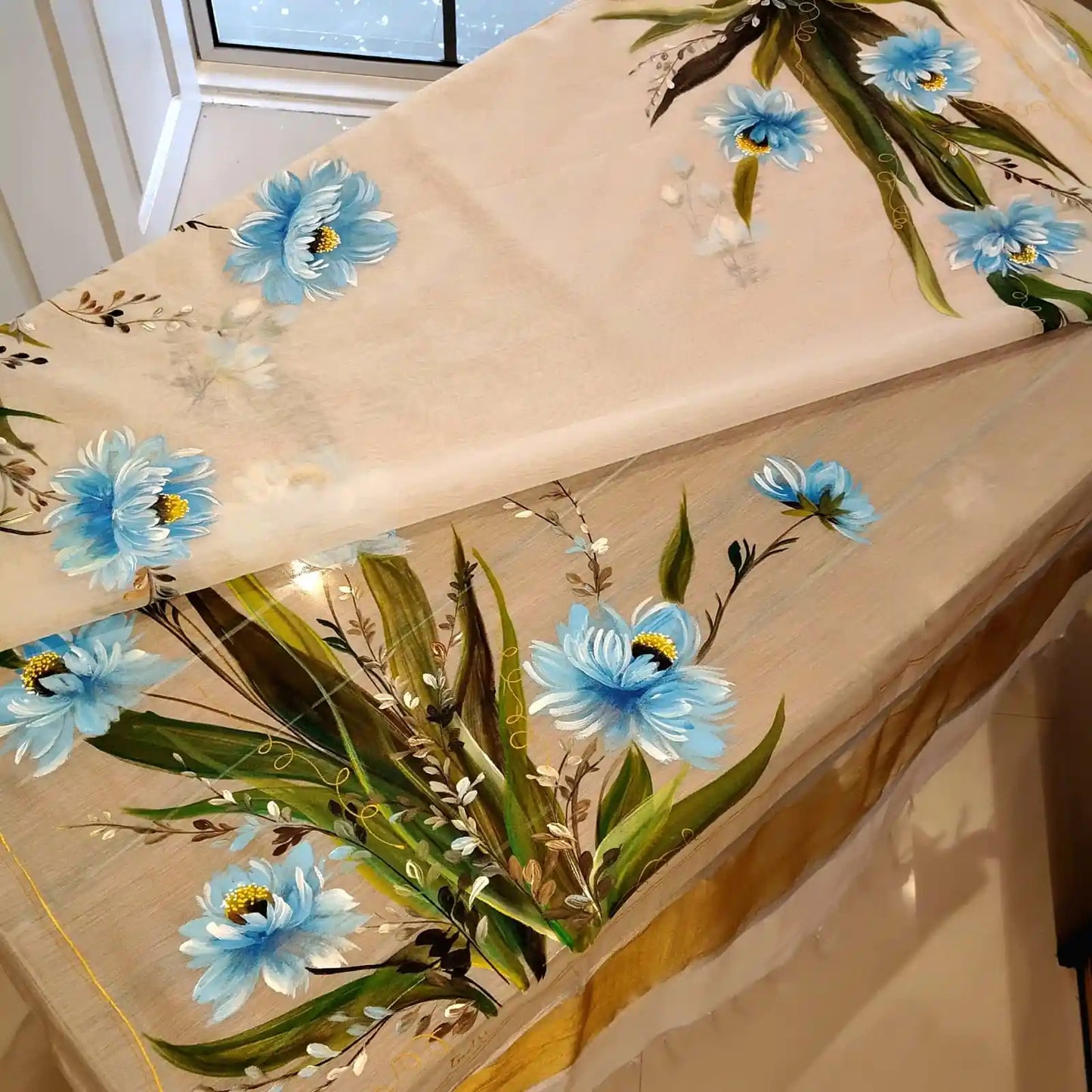 Hand-Painted Chanderi Silk Dupatta