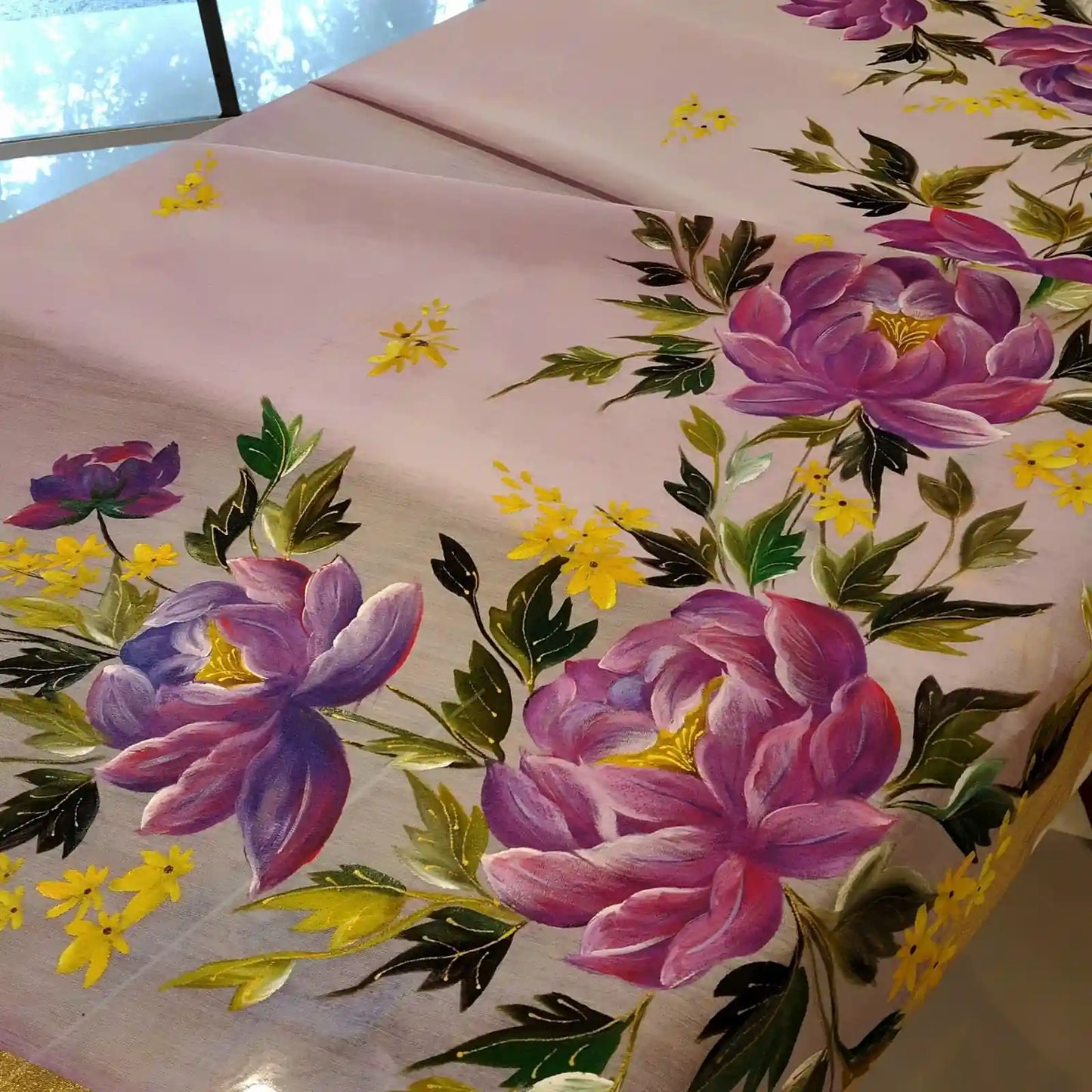 Gorgeous Hand-Painted Chanderi Silk Dupatta