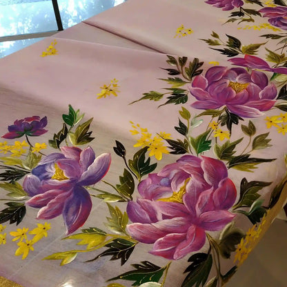 Gorgeous Hand-Painted Chanderi Silk Dupatta
