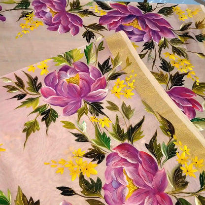 Gorgeous Hand-Painted Chanderi Silk Dupatta
