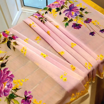 Gorgeous Hand-Painted Chanderi Silk Dupatta