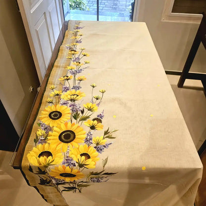 Sunflower Beauty on Kerala saree.