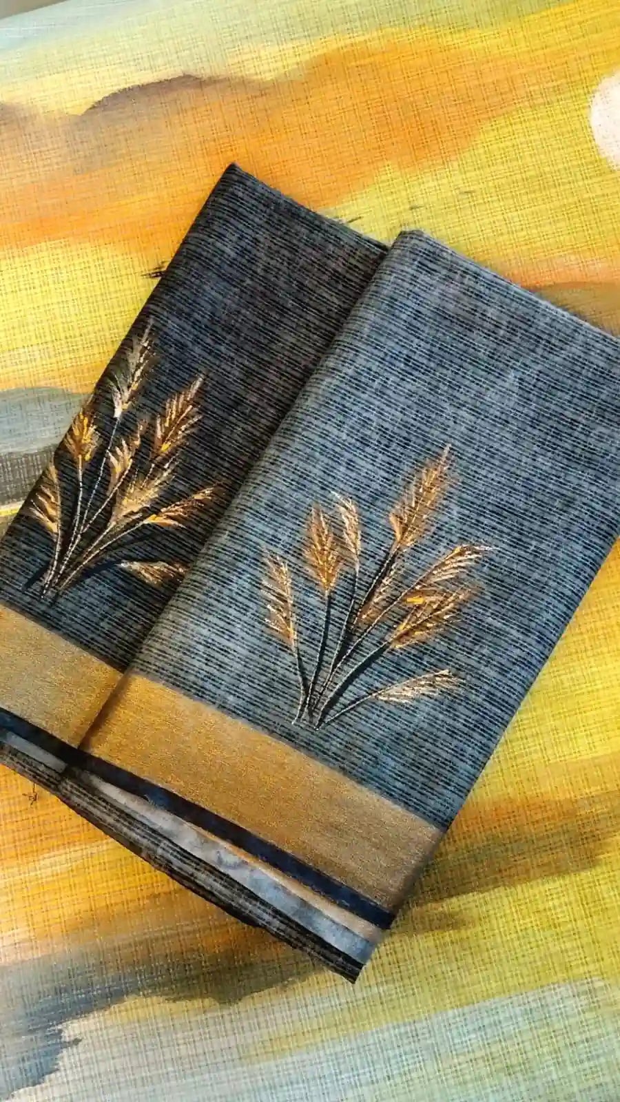 Hand-Painted Elegance In Kota Doria Fabric