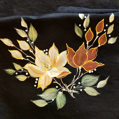 Pure Elegance In Hand-Painted Silk Organza