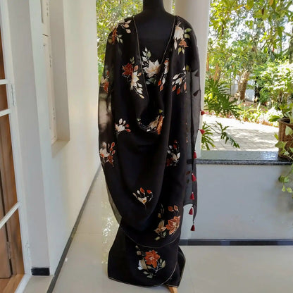 Pure Elegance In Hand-Painted Silk Organza