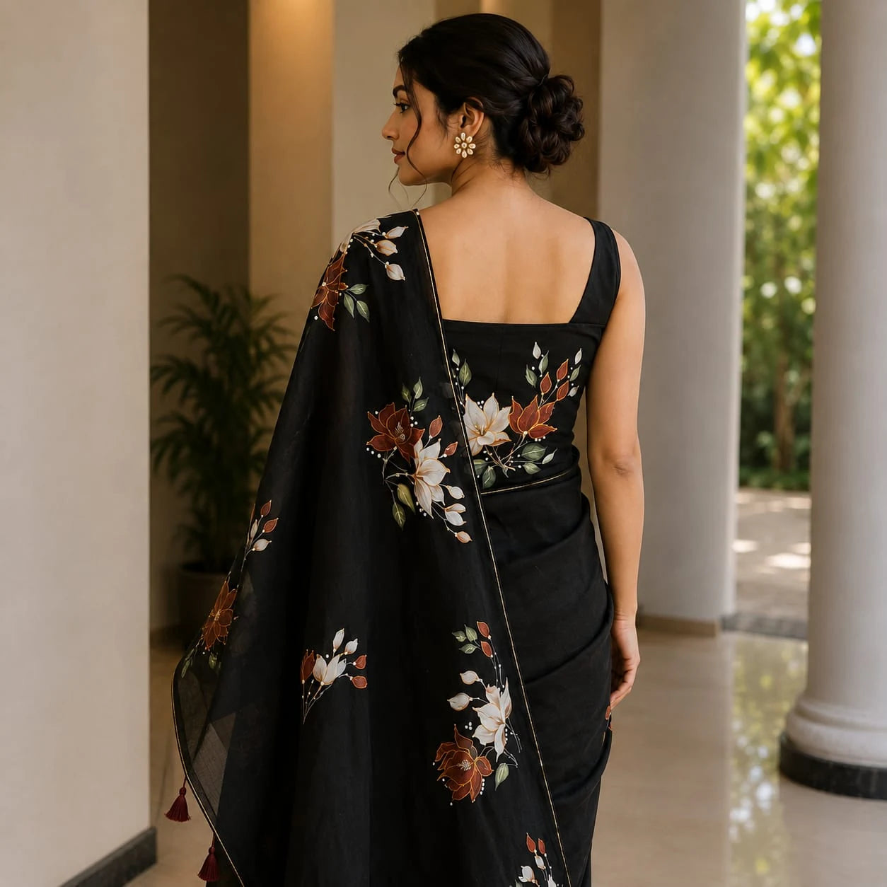 Pure Elegance In Hand-Painted Silk Organza