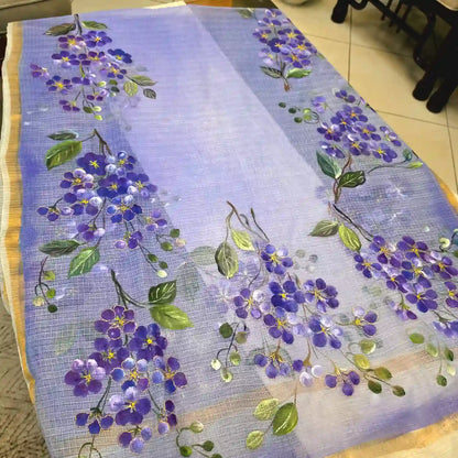 Hand-Painted And Handdyed Kota Doria Dupatta