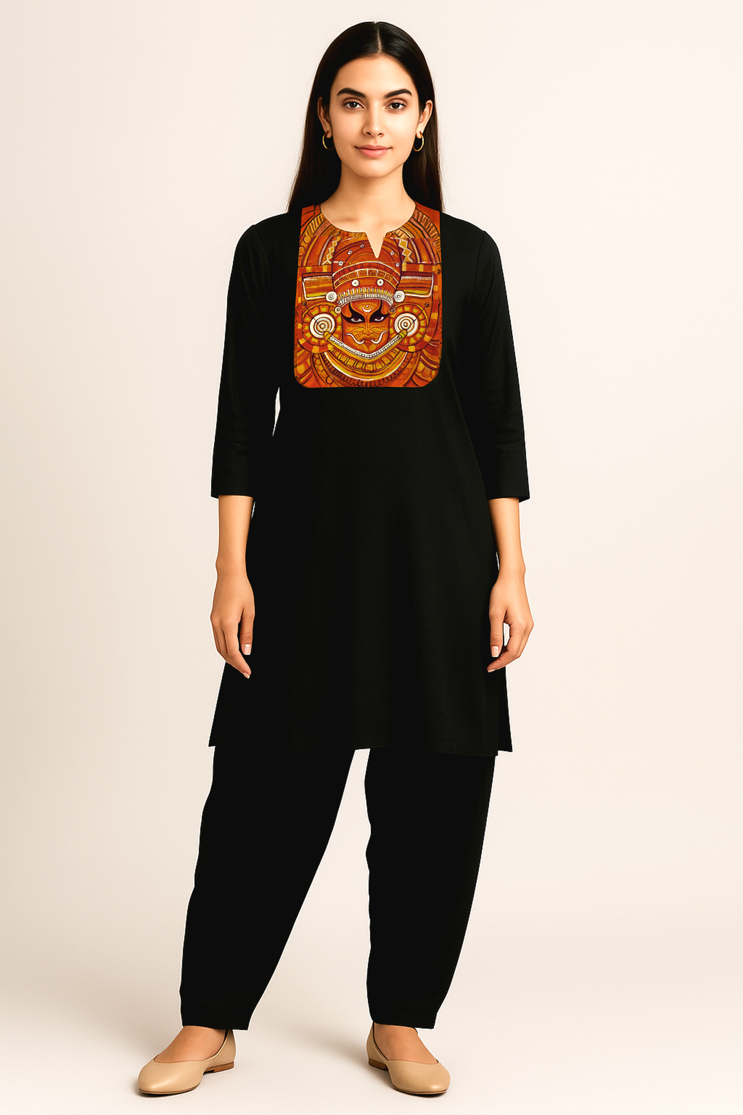 Hand Painted Wearable Art Patches Featuring Theyyam motif